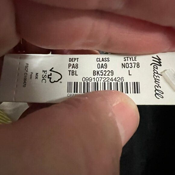 Madewell Womens Funnelneck Cropped Muscle Tee in Black Size L NO378 - Picture 5 of 6